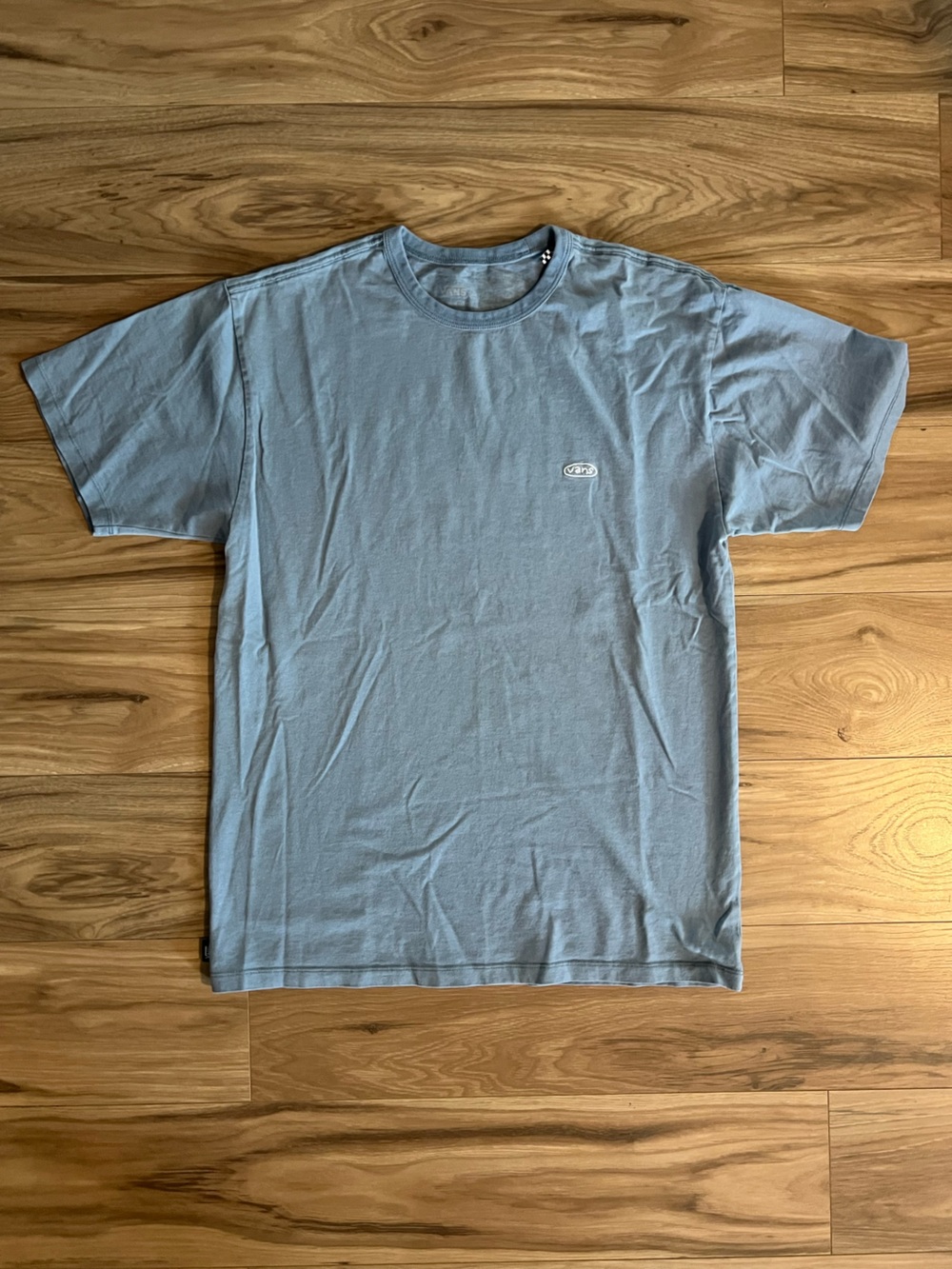 Vans Light Blue Crewneck Tee with Subtle Logo